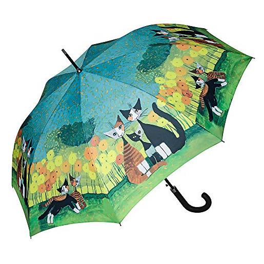 VON LILIENFELD® ombrello pioggia rosina wachtmeister: all together lungo classico automatico stabile colorato arte fiore gatto