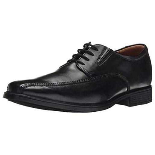 Clarks tilden walk, scarpe stringate uomo, nero (black leather), 41 eu