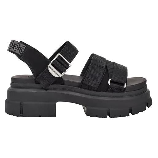 UGG ashton slingback, sandali a ciabatta donna, nero, 36 eu
