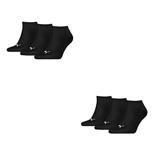 Puma - calzini sportivi unisex, colore nero, confezione da 6, misura 43 - 46