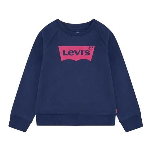 Levi's batwing crewneck sweatshirt bambine e ragazze, nero (black), 3 anni