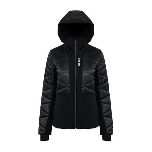 Colmar giacche donna giacca da sci con cappuccio fisso in raso - nero
