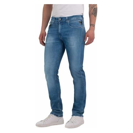 Replay jeans da uomo elasticizzati, blu (medium blue 009), 30w / 32l