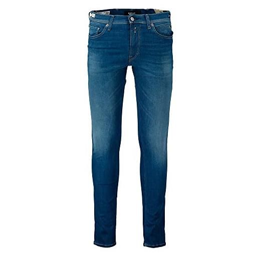 Replay jondrill recycled jeans, 009 blu medio, 28w x 30l uomo