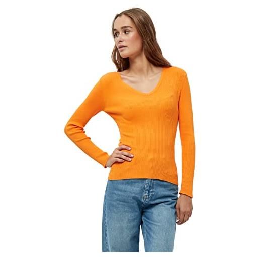 Minus birgitta long sleeve knit pullover donna, arancione (6070 orange peel), m