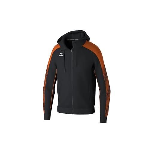 Erima giacca da allenamento evo star con cappuccio (1032410) uomo, nero/orange, xl