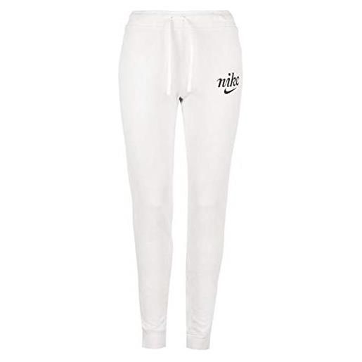 Nike w nsw pant wsh - pantaloni da donna, donna, pantaloni, bq8025, avorio chiaro/bianco (pale ivory/summit white)/nero, m