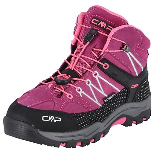 CMP unisex - bambini e ragazzi kids rigel mid trekking shoe wp scarpe da trekking alta, fard ghiaccio, 31 eu