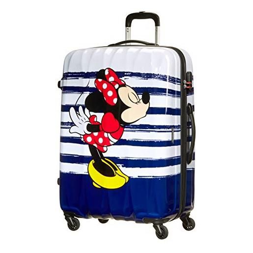 American Tourister disney legends - spinner l valigia per bambini, l (75 cm - 88 l), multicolore (minnie kiss)