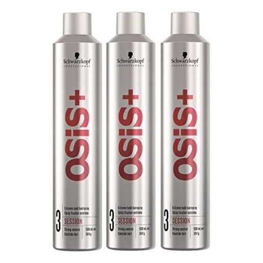 OSiS+ 3 x schwarzkopf osis sessione spray capelli per estremo tenuta 300 ml