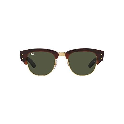 Ray-Ban occhiali da sole unisex mega clubmaster rb 0316s tortoise/green 53/21/145, tartaruga/verde, 53/21/145