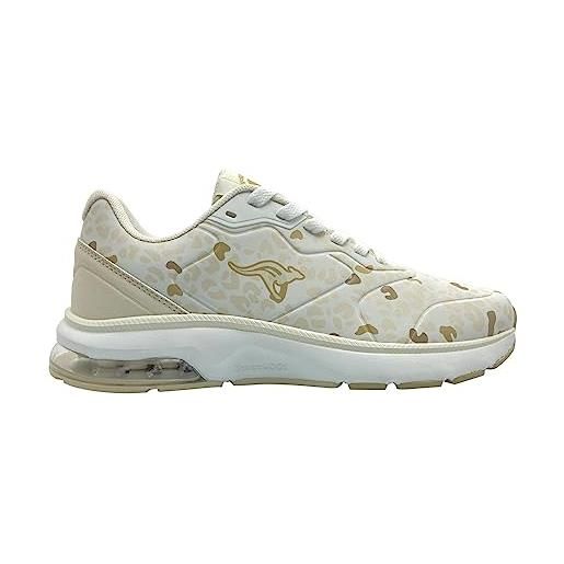 KangaROOS k-pl tec, scarpe da ginnastica donna, fiore bianco, 38 eu