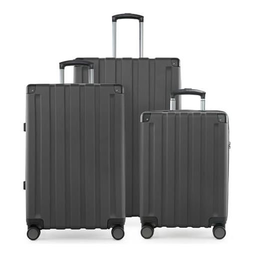 Hauptstadtkoffer q-damm - set di 3 valigie - valigia bagaglio a mano 54 cm, valigia media 68 cm + valigia da viaggio grande 78 cm, guscio rigido abs, tsa, grafiti