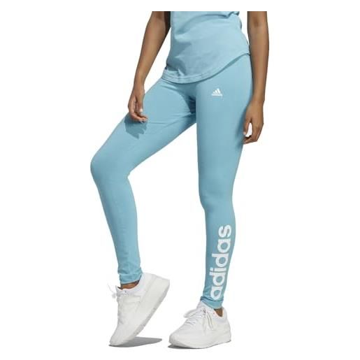 adidas essentials leggings, preloved blue/white, m
