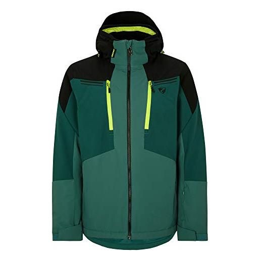 Ziener tintu, giacca da sci/snowboard, traspirante, impermeabile. Uomo, verde montagna, 46