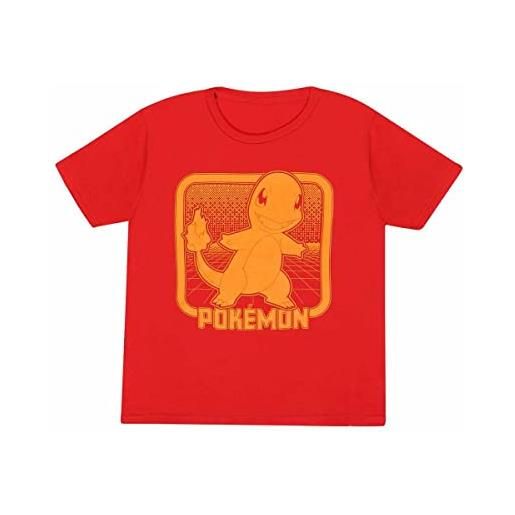 Pokemon - maglietta per bambini, colore: rosso, 128 cm