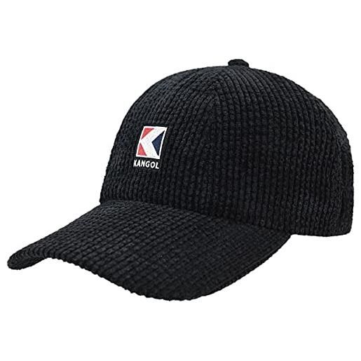 Kangol cappellino service-k berretto baseball curved brim cap taglia unica - nero