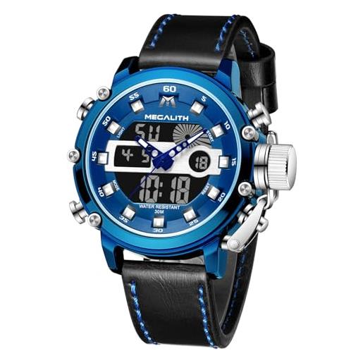 chotovelli Grande Pilota, Orologio da polso, Impermeabile, cinturino in pelle 7404 : Chotovelli Ilan