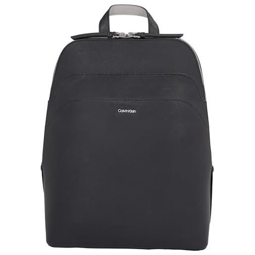 Calvin Klein business backpack_saffiano k60k611676, zaini donna, nero (ck black/sand pebble), os