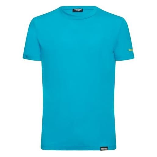 DSQUARED2 t-shirt uomo azzurro t-shirt casual con stampa logo sulla manica xxl
