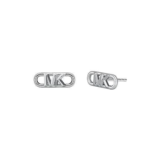 Michael Kors - orecchini a bottone mk statement link da donna in argento sterling premium, mkc164300040