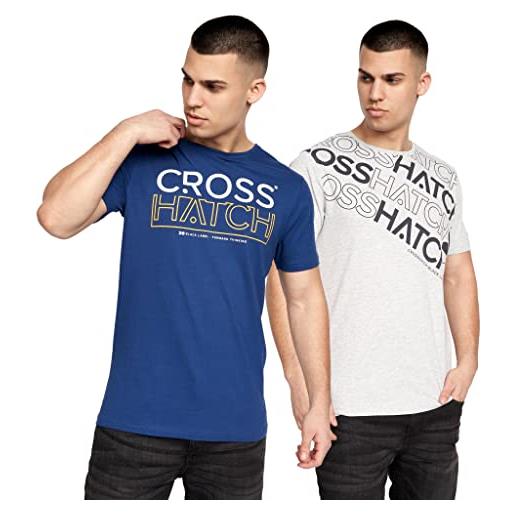 Crosshatch t-shirt, alstan/mary-grey marl, xl uomo