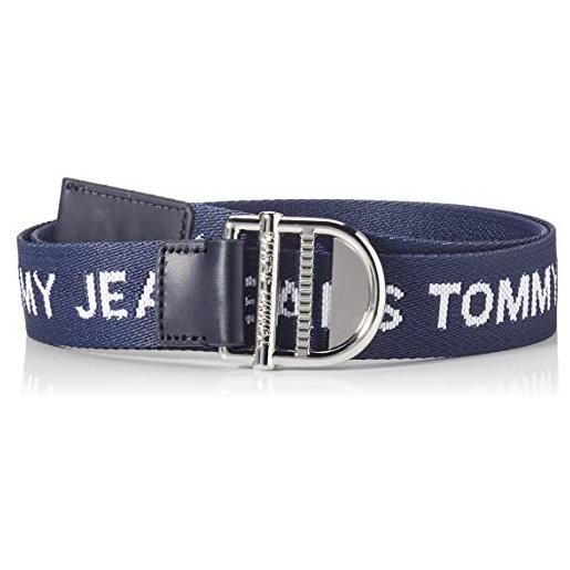 Tommy Jeans tjw essential webbing belt 3.5 cintura, twilight navy, 75 cm donna