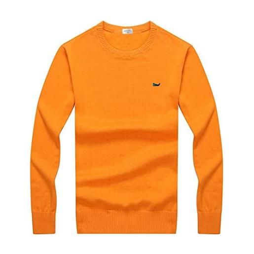 Zadaos super morbido 100% cotone maglione uomini pullover maglione autunno inverno caldo jersey hombre pull homme mens o-collo maglioni arancione l