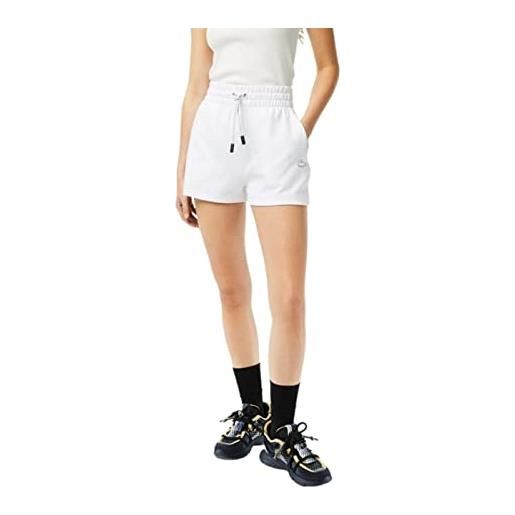Lacoste gf5378 pantaloncini eleganti, bianco, 44 donna