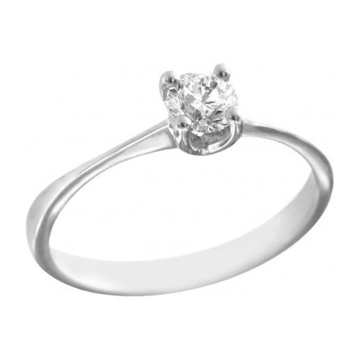 Giorgio Visconti anello solitario oro bianco e diamante 0,40 ct g vs
