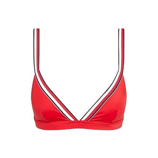 Tommy Hilfiger top bikini a triangolo donna imbottito, rosso (primary red), s