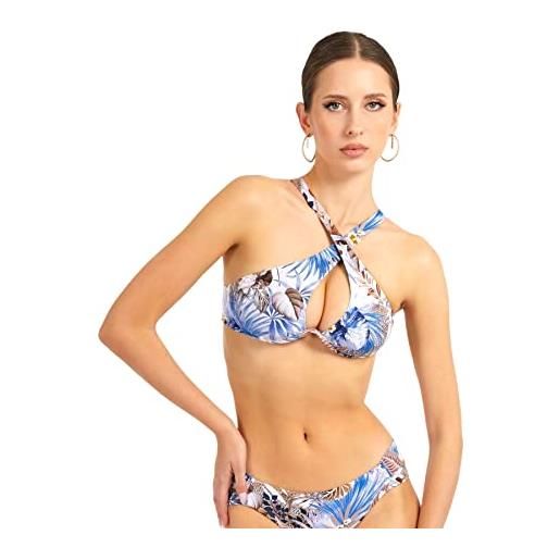 GUESS bikini pezzo sopra da donna marchio, modello wired bra e3gj07mc04r, realizzato in nylon. Blu