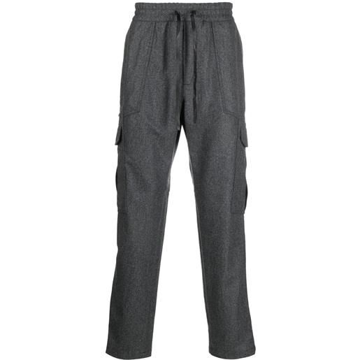 Brioni pantaloni dritti con coulisse - grigio