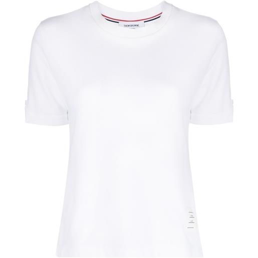 Thom Browne t-shirt con paillettes - bianco