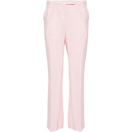 Semicouture pantaloni a quadri - rosa