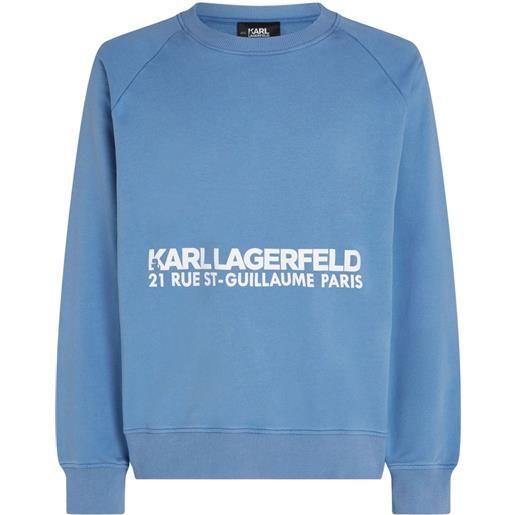 Karl Lagerfeld felpa rue st-guillaume - blu