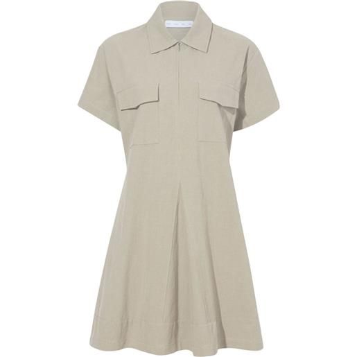 Proenza Schouler White Label abito corto con zip carmine - toni neutri