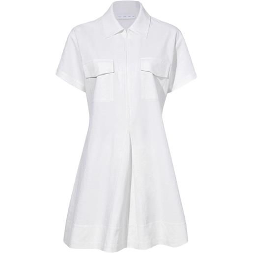 Proenza Schouler White Label abito corto con zip carmine - bianco