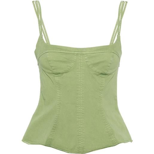Stella McCartney top in stile corsetto - verde