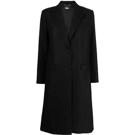 Karl Lagerfeld cappotto monopetto sartoriale - nero
