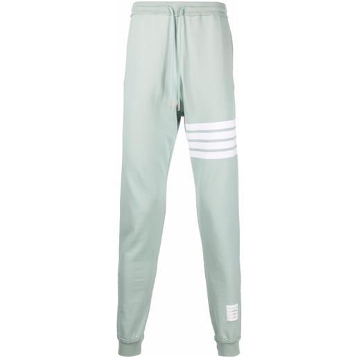 Thom Browne pantaloni sportivi con dettaglio a righe - verde