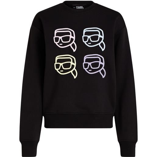 Karl Lagerfeld t-shirt ikonik outline - nero