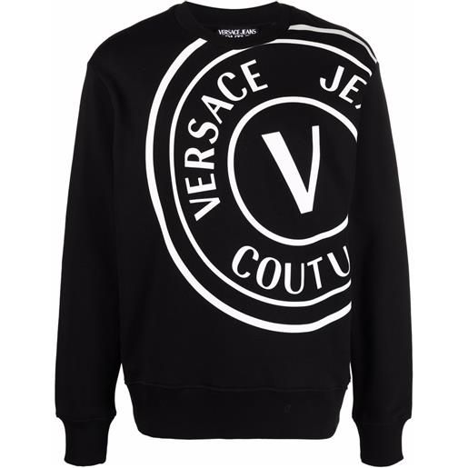 Versace Jeans Couture felpa girocollo con stampa - nero