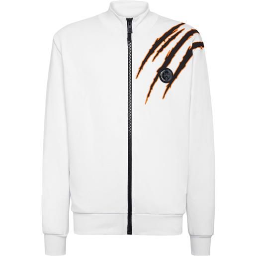 Plein Sport giacca sportiva con applicazione - bianco