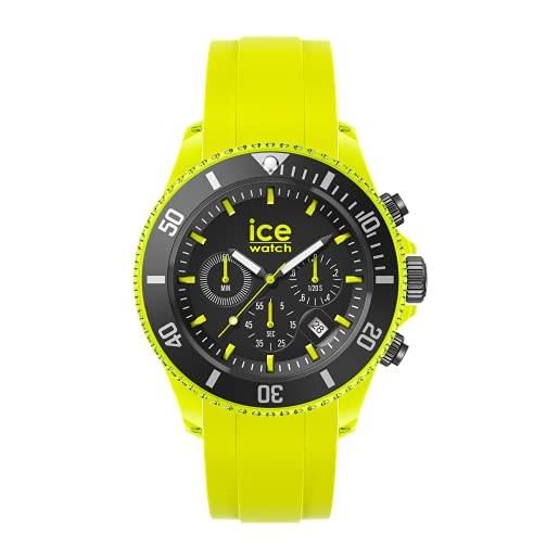 Ice-watch - ice chrono neon yellow - orologio giallo da uomocon cinturino in silicone - chrono - 019843 (extra large)