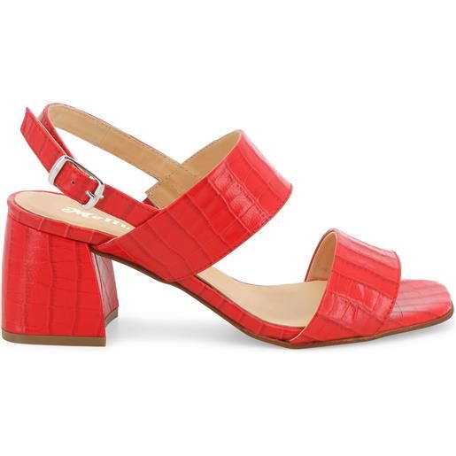 Melluso sandalo donna in pelle manila rosso n635