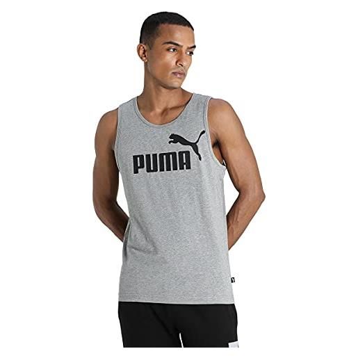 PUMA pumhb|#puma ess tank, canotta sportiva uomo, medium gray heather, s