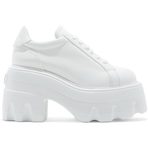 Casadei maxxxi leather sneakers white