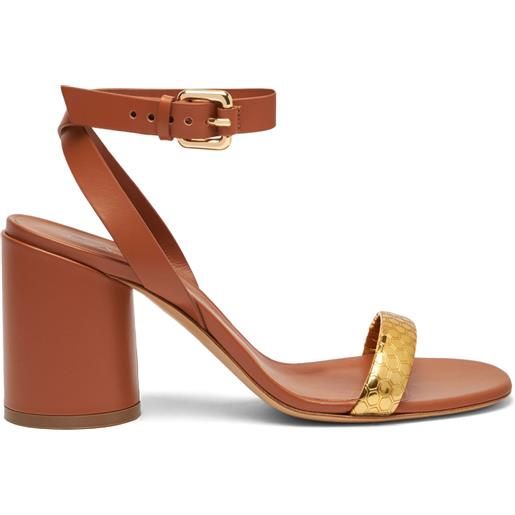 Casadei atomium cleo leather and gold sandals gold and etruria