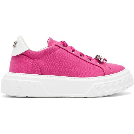 Casadei off road queen bee sneakers fuchsia and white